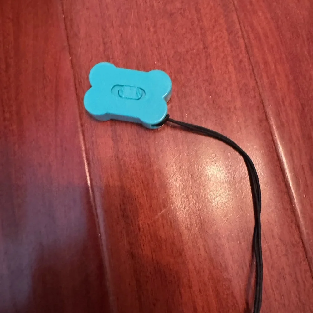 Blue Bone-Shaped Clicker with Wrist Strap